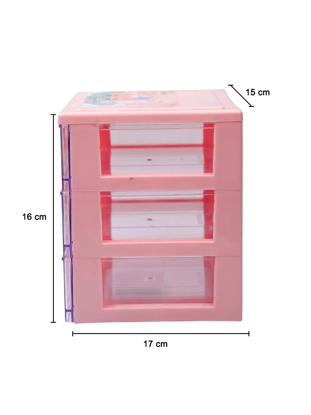 Stylish Pink 3 Layer Table Drawer