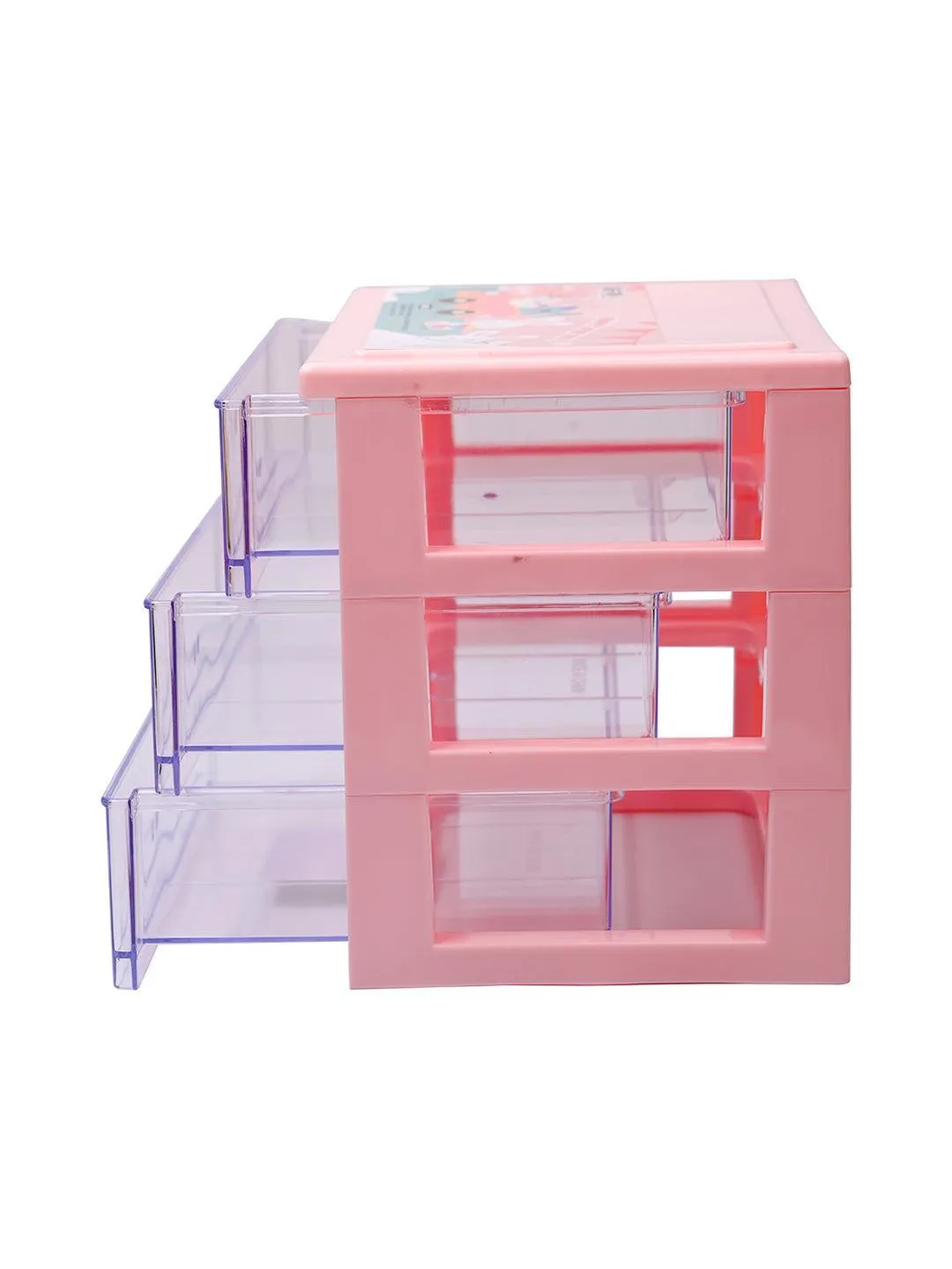 Stylish Pink 3 Layer Table Drawer