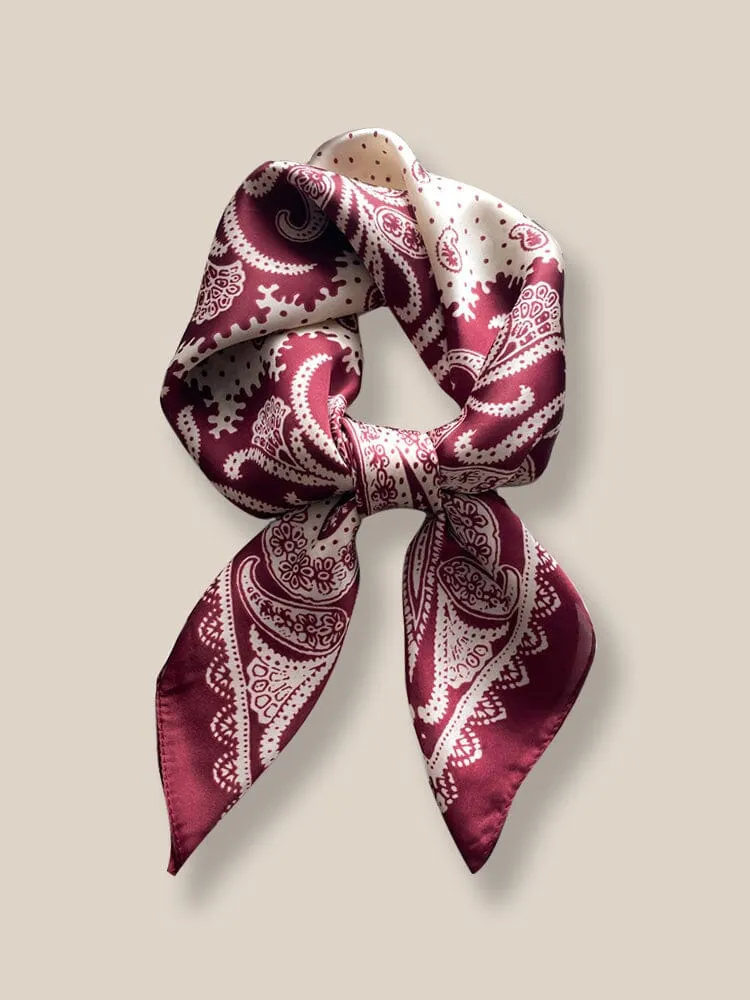 Stylish Printed Square Silk Scarf