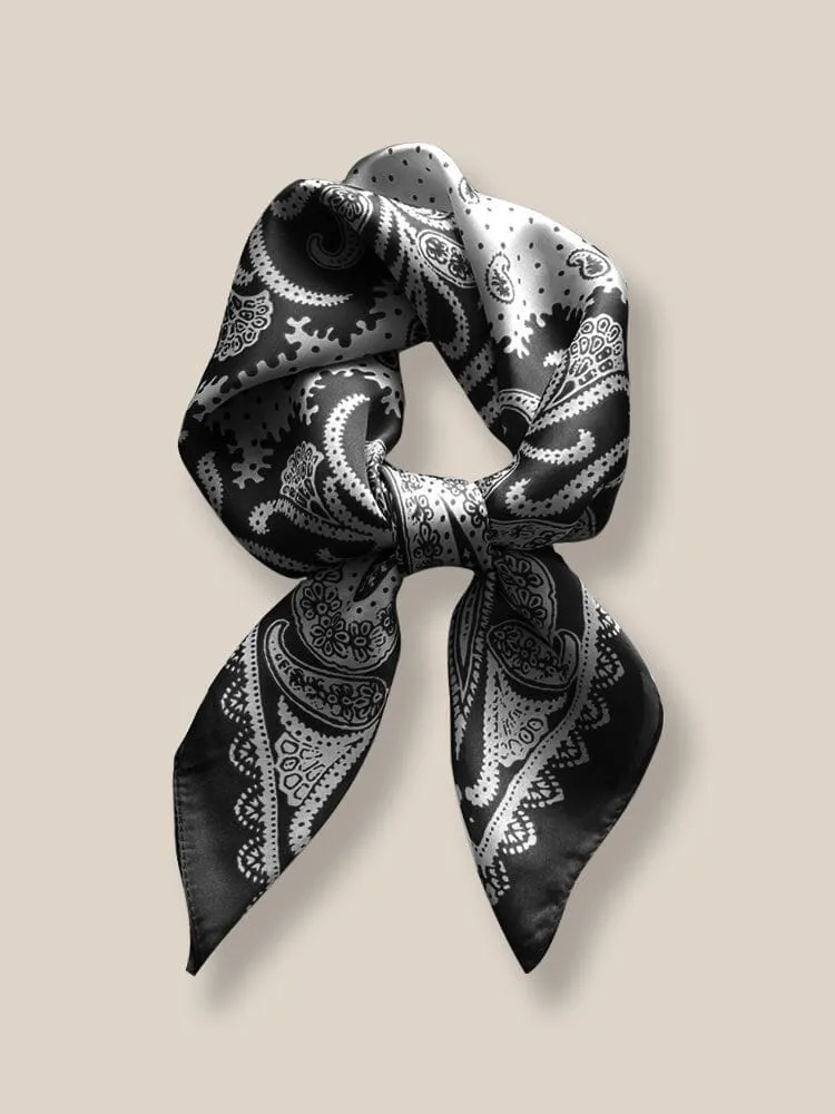 Stylish Printed Square Silk Scarf