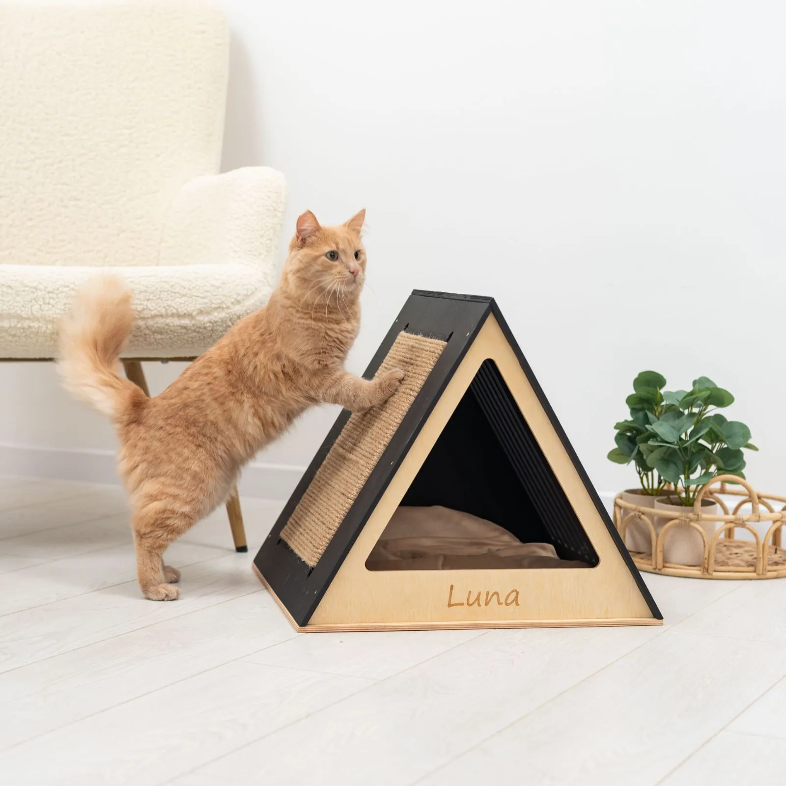 Stylish Wooden Cat Houses - Black