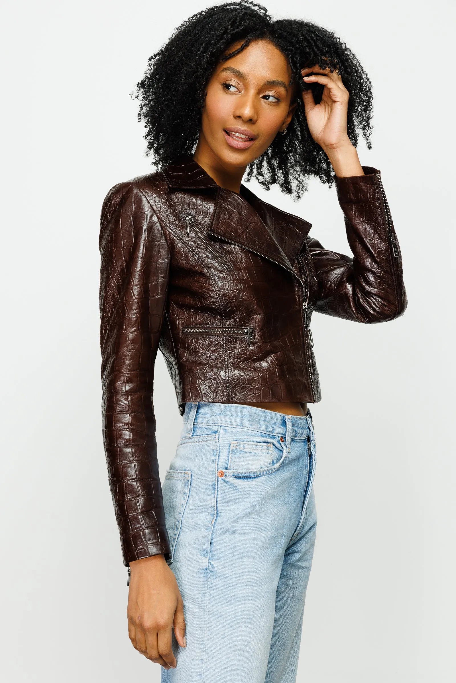 The Gramola Brown Leather Women Jacket