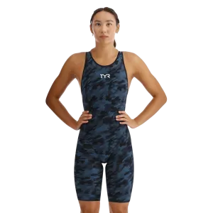 TYR Venzo Camo Deep Teal Closed Back Race Suit