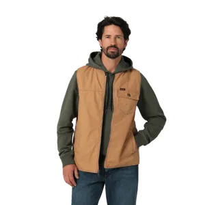 Wrangler Men's Quilt Lined Rancher Tobacco Brown Vest 112335715