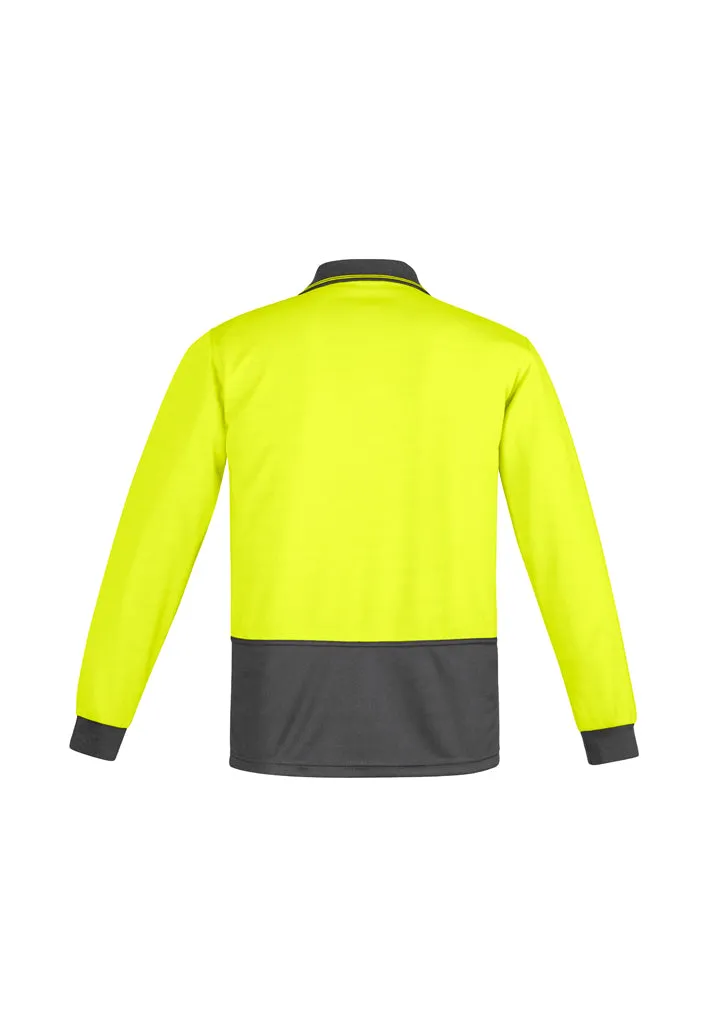 ZH410 Syzmik Mens Comfort Back Fluro Long Sleeve Polo Shirts